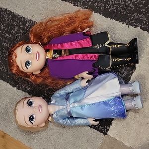 Anna and Elsa dolls
